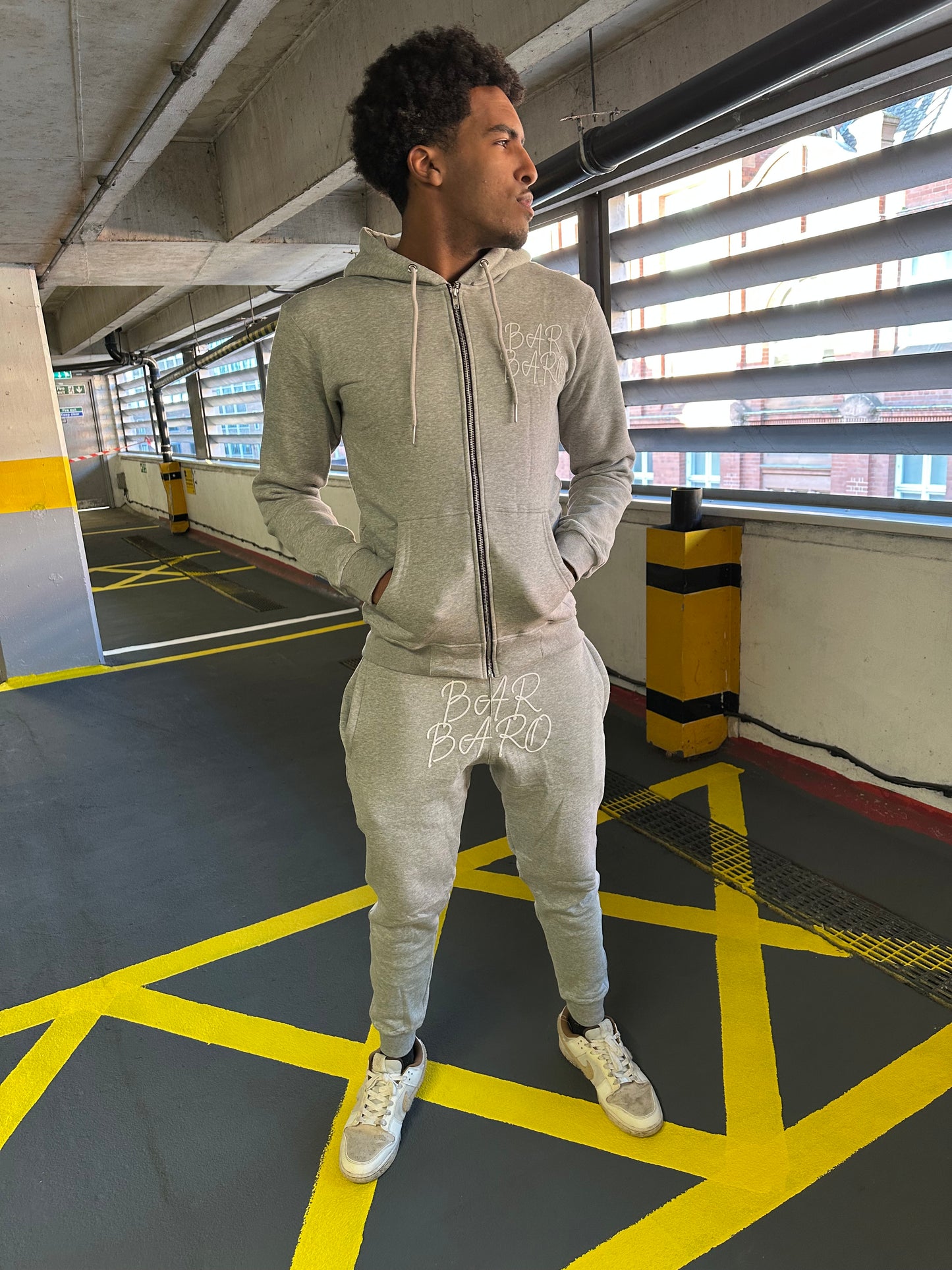 (Pre Order) Grey Barbaro Hoodie Puff Print