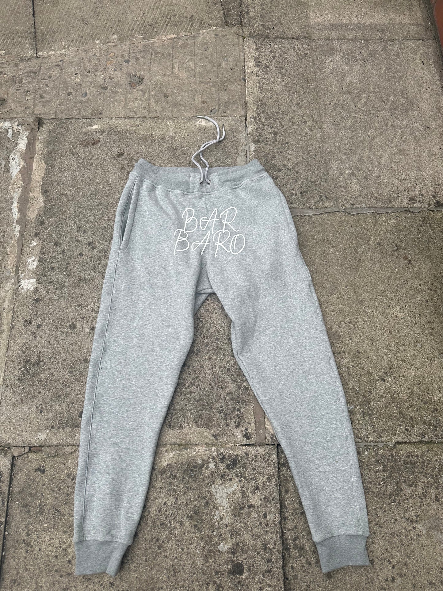 (Pre Order) Grey Barbaro Joggers Puff Print