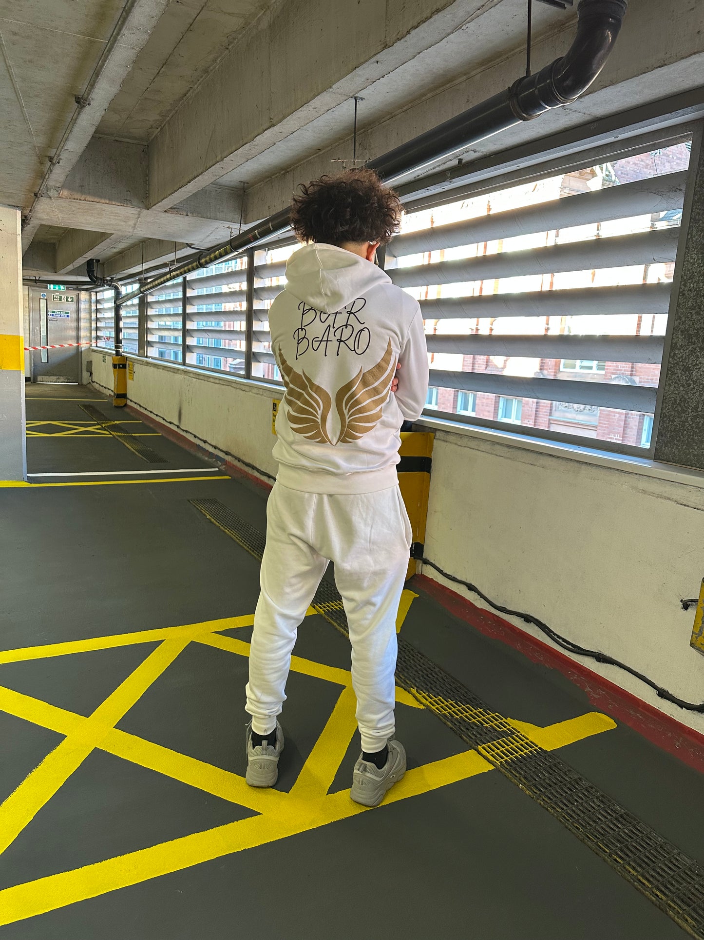 (Pre Order) White Barbaro Tracksuit Puff Print