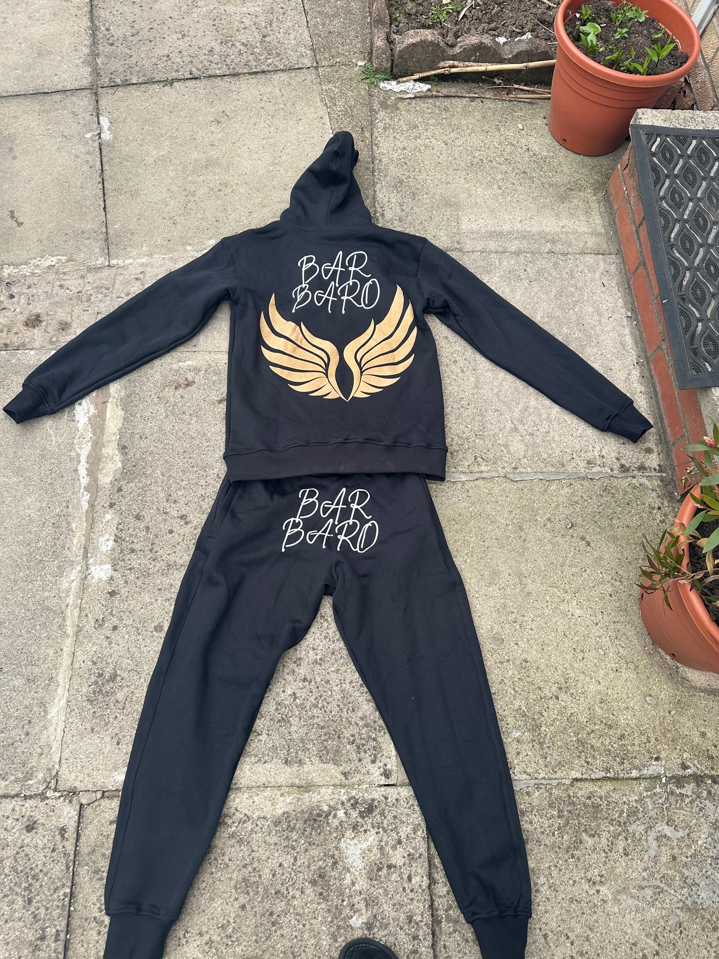 (Pre Order) Black Barbaro Tracksuit Puff Print