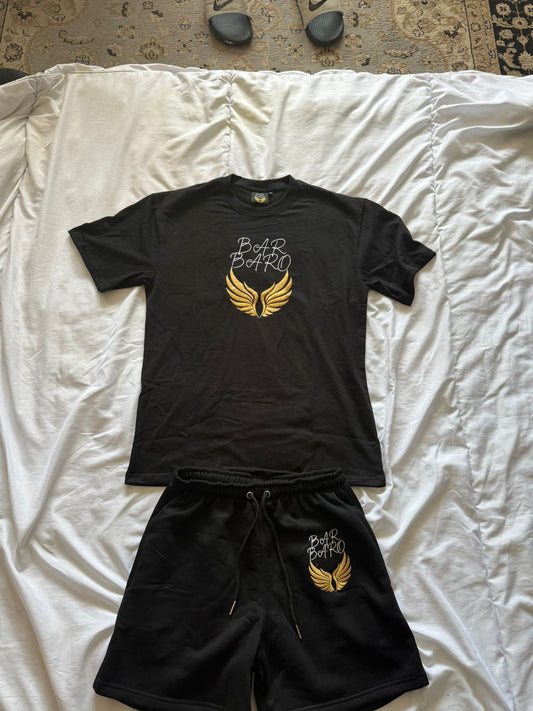 Black Shorts Set Middle Logo