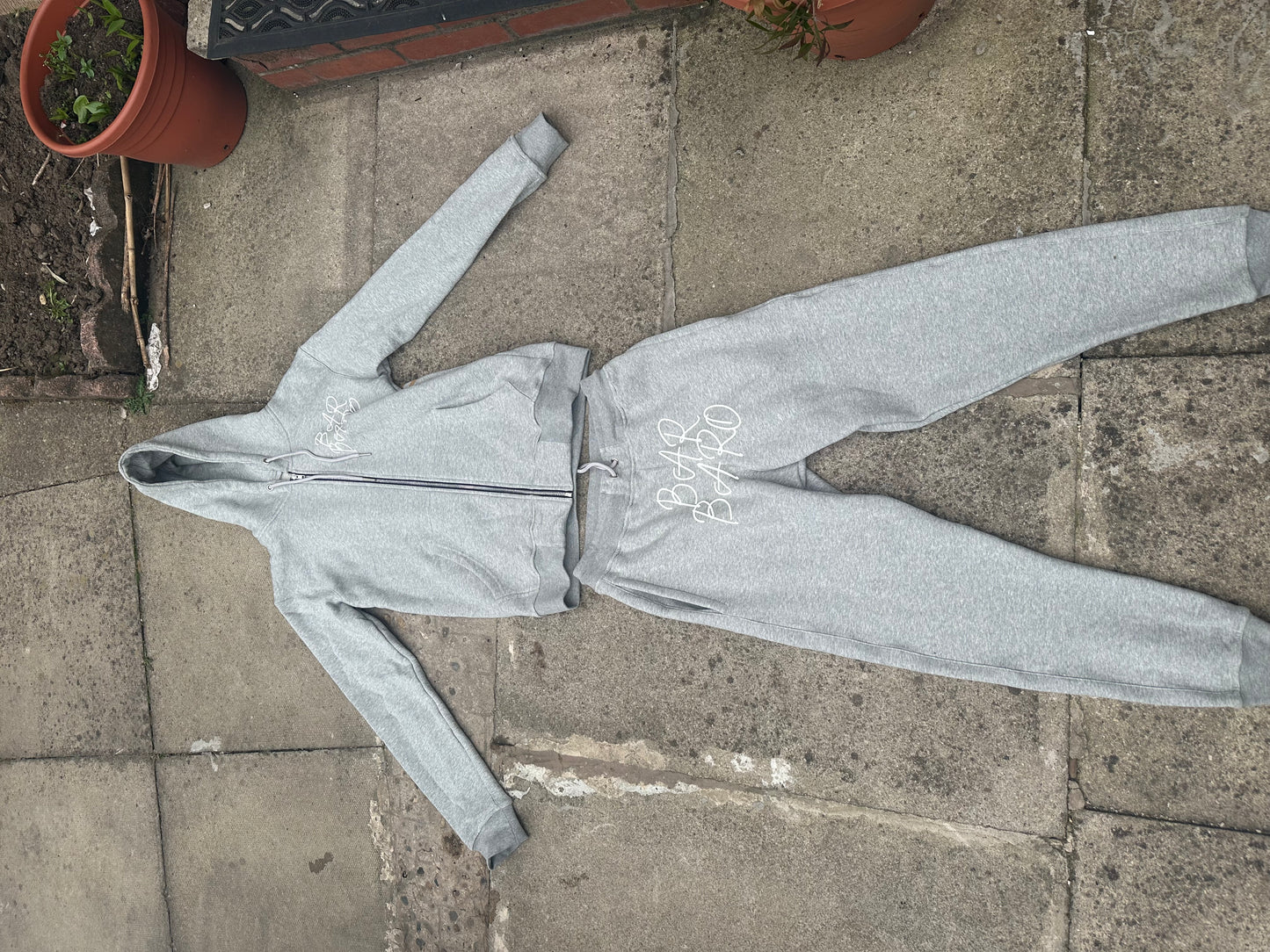 (Pre Order) Grey Barbaro Tracksuit Puff Print