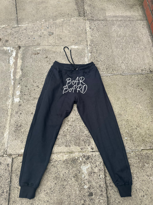 (Pre Order) Black Barbaro Joggers Puff Print