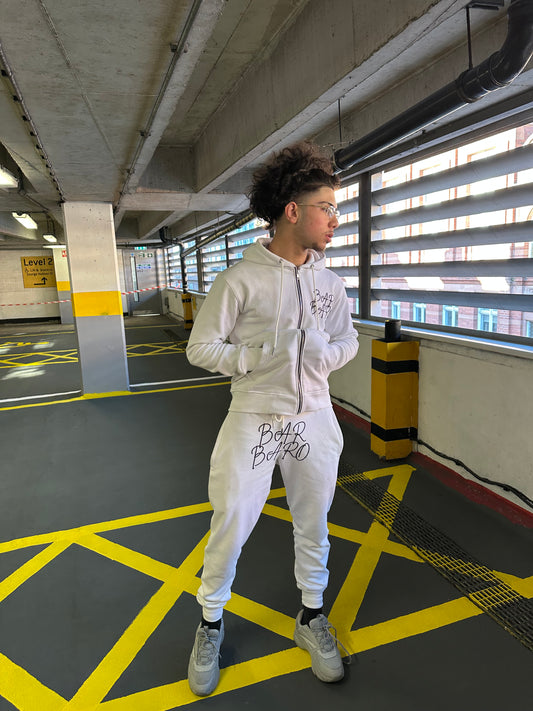 (Pre Order) White Barbaro Hoodie Puff Print